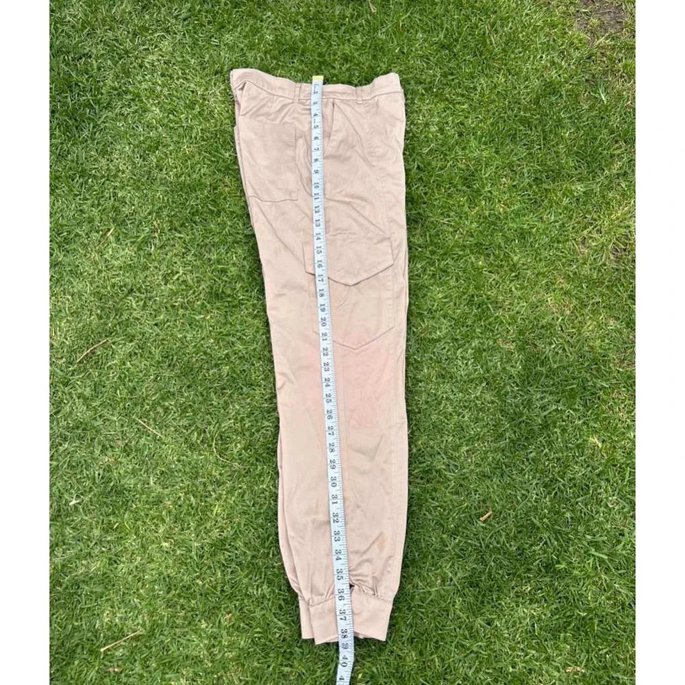 Zara Womens High Waisted Cargo Jogger Pants‎ Tan Khaki Size XS 7385/169/307